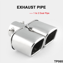 2.5" Car Stainless Steel Chorme Straight Exhaust Dual Pipe Tip Muffler Covers