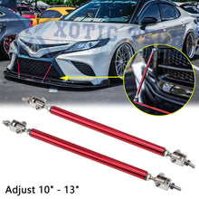 10 " to 13" Red Bumper Lip Splitter Strut Rod Tie Support Bars For Toyota 86