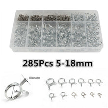 285Pcs 5mm-18mm Double Wire Spring Clips Car Fuel Line Oil Hose Tube Clamp Kit