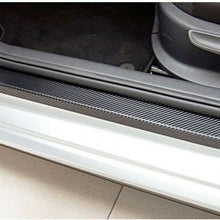 Car Accessories 5D Carbon Fiber Vinyl Wrap 4X Door Sill Protector Trim Stickers