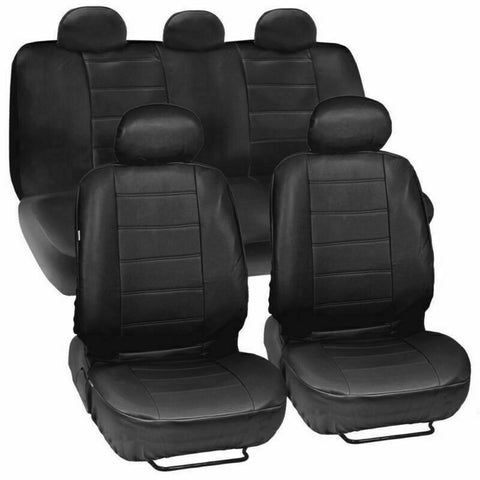 US Car Seat Protector Cushion Set Waterproof PU Leather Auto Interior Seat Cover