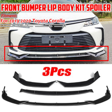 For Toyota Corolla 2019 2020 Front Bumper Lip Body Kit Splitter Matte Black 3PCS