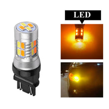 2Pcs 12V 3157 5730 20-LED Switchback Dual Color White Amber Trailer Light Bulbs