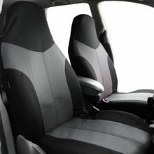 Universal Highback Seat Covers Full Set For Auto SUV Car Gray Black