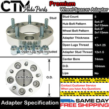 4PC 1" THICK 5x4.5" | 5x115mm 74MM C.B. WHEEL SPACER ADAPTER FIT NISSA MODEL