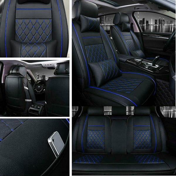 Fly5D Car Seat Covers Universal 5-Sit Front+Rear Cushions TOP Luxury Full Set US