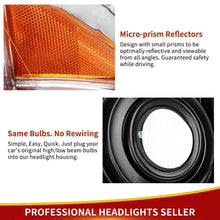 Headlights Assembly for 2006-2011 Honda Civic Sedan 4Dr Chrome Housing Headlamps