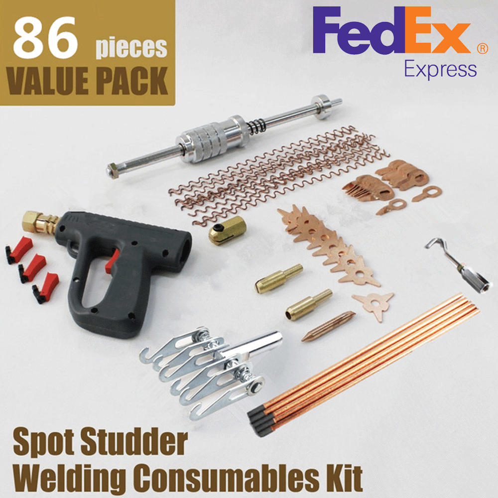 86x Car Dent Repair Puller Kit Auto Body Spot Welder Gun mini Welding Hand Tools