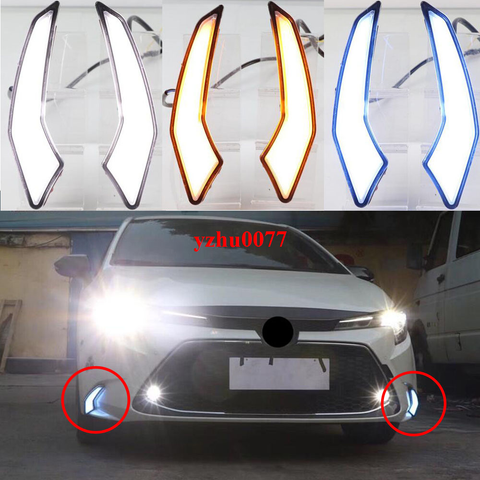 2020 For Toyota Corolla L/LE/XLE LED front bumper fog light DRL running light *2
