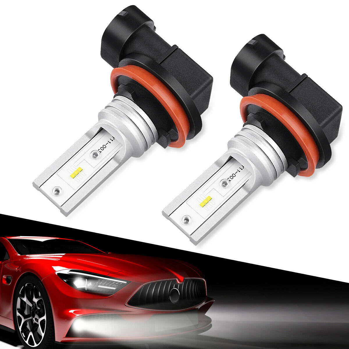 SEALIGHT H11 H8 H16 LED Fog Light Bulbs 6000K Bright White Foglight LED Bulbs