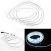 6.6ft White Cold LED Car Indoor Door Atmosphere Wire Moulding Strip Light Lamp