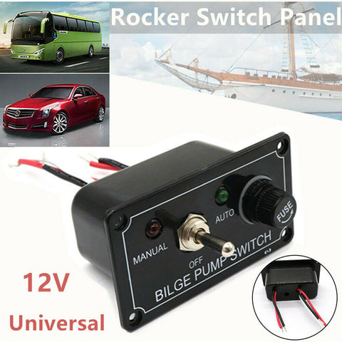 1pc 1 Gang Marine Switch Panel w/Fused For Boats Rv's 12V 5A Toggle Switch Panel