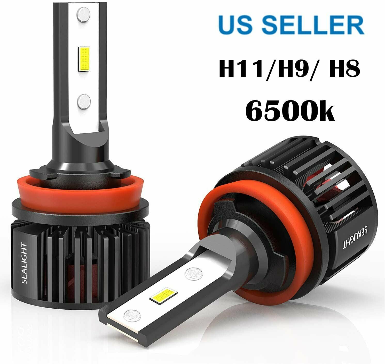 SEALIGHT H11/H9/ H8/H16 LED Headlight Bulb Low Beam Fanless 6500K Cool White