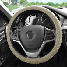 Beige Car Leatherette Seat Cushion Bucket Covers w/ Beige Steering Cover For SUV