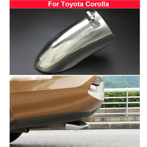 1Pcs Silver Exhaust Muffler Tail Pipe Tip Tailpipe For Toyota Corolla 2014-2020