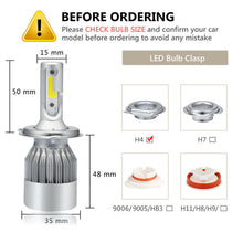 H4 9003 HB2 LED High Low Beam Headlight Kit 390000LM 2600W Bulbs 6000K White C9