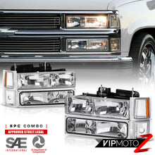 1994-1998 Chevy Silverado Suburban Tahoe CK Chrome Bumper Signal Headlight Lamps