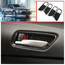 For Toyota Corolla 2019-20 ABS Carbon fiber Interior door bowl cover trim 4Pcs