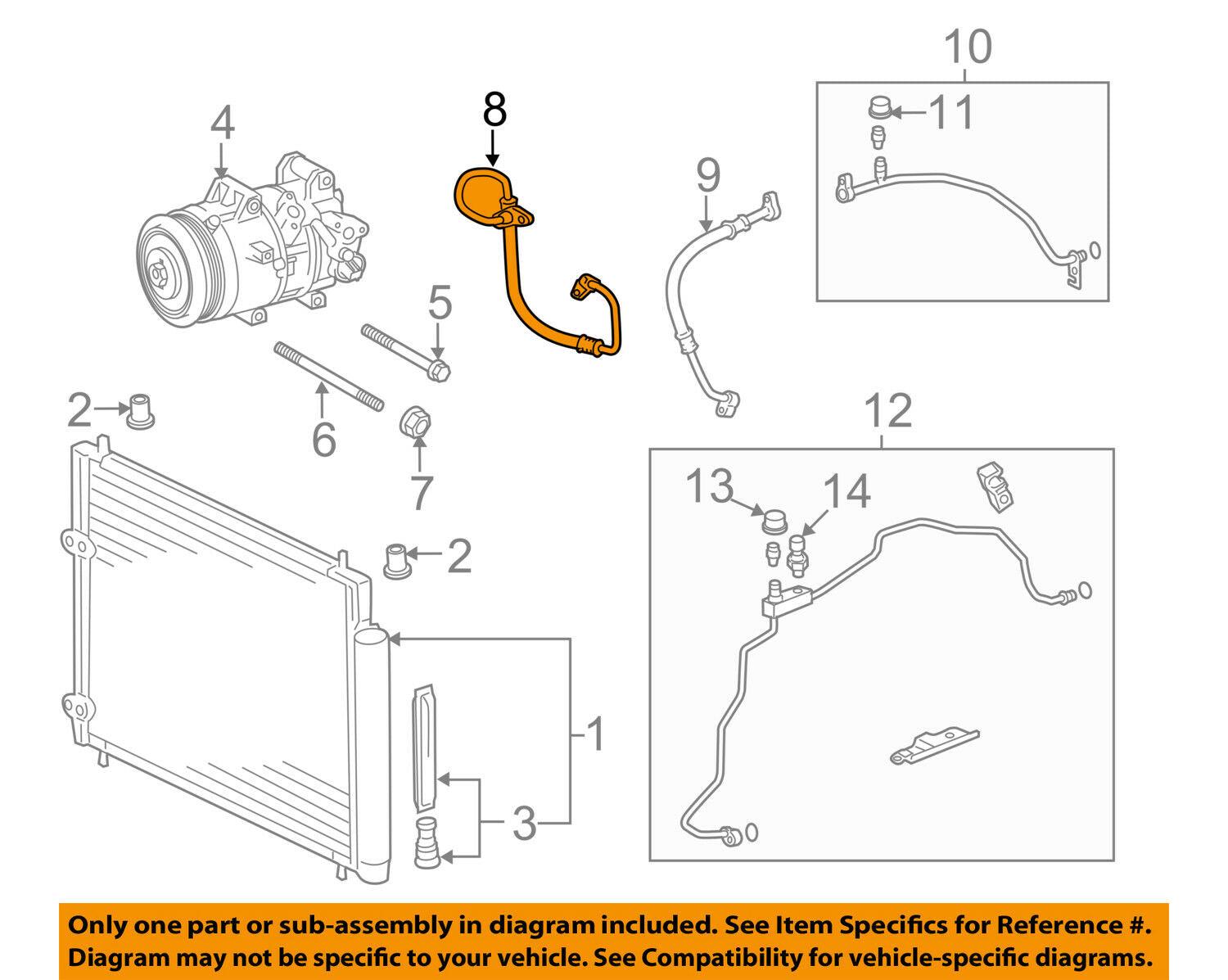 TOYOTA OEM 14-18 Corolla Air Conditioner-Discharge Hose 8870302860