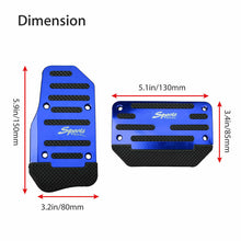 2PCS Universal Non-Slip Automatic Gas Brake Foot Pedal Pad Cover Accessories Kit