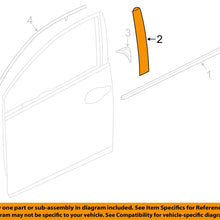 HONDA OEM 2017 Civic Front Door-Pillar Molding Right 72430TEDT01