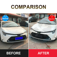 Fit For Toyota Corolla 2020-2022 Gloss Black Front Bumper Lip Body Kit Spoiler