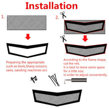 Car Radiator Hood Vent Grille Net Mesh Guard Black Hexagonal Aluminum 100x33CM