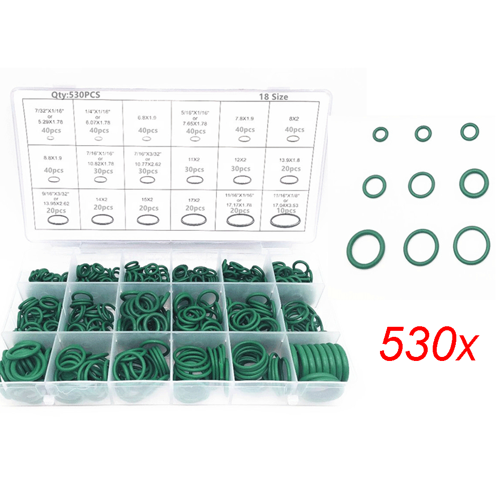 530pcs Boxed Car A/C Air Conditioning Repair Rubber O-rings Seals Kit Universal