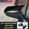 For 2019-20 Toyota Corolla Glossy Black SideOX horn Rearview Mirror Cover Trim