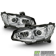 For 2016-2020 Honda Civic LED Sequential DRL Tube Projector Headlights Headlamps