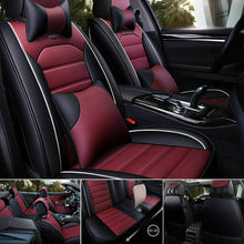 PU Leather Car Seat Cover Full Surround Protector 5-Sit Universal Auto Cushion