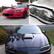 for 1998-2002 Chevy Camaro Z28 Z28 SS Black Clear Headlights Headlamps Assembly