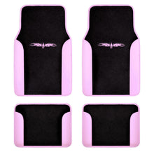 Car Floor Mats 4 Pieces Set Carpet Rubber Backing All Weather Protection