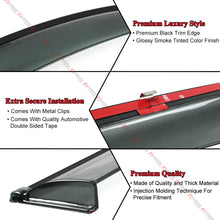 FOR 2020+ TOYOTA COROLLA 4DR SEDAN JDM SMOKED CLIP-ON WINDOW VISOR W/ BLACK TRIM