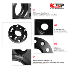 2PCS 15MM HUB CENTRIC WHEEL SPACERS 5x114.3 To 5X4.5 66.1 CB M12X1.25 US Stock