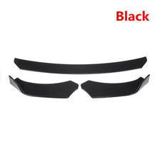 USA Car Front Bumper Lip Chin Body Winglet Diffuser Kit Glossy Black 3PCS / Set