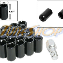 20 TUNER WHEEL LOCK LUG NUTS 8 POINT KEY 12X1.25 12 1.25 ACORN OPEN END BLACK N