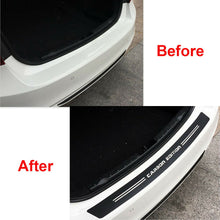 Accessories 4D Carbon Fiber Film Car Trunk Guard Plate Sticker Moulding Trim