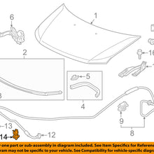 HONDA OEM 11-17 Odyssey Hood-Support Rod Clip 90672SNAA01