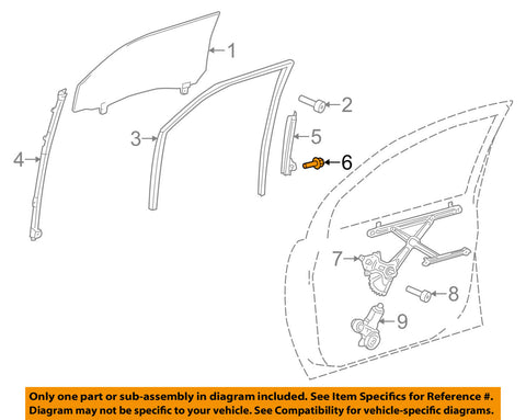 TOYOTA OEM 11-18 Sienna Front Door-Sash Channel Bolt 90151A0003