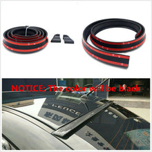 Universal Black Rubber 1.5M Car Roofline Trunk Spoiler Moulding Diffuser Sticker