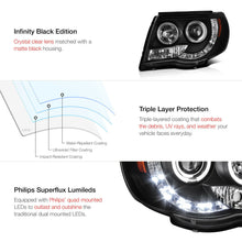 For 2005-2011 Toyota Tacoma HALO LED Projector Headlights Pre Runner X Runner