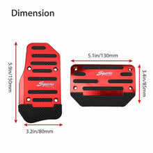 Red Universal Non-Slip Automatic Car Gas Brake Foot Pedal Pad Cover Accelerator