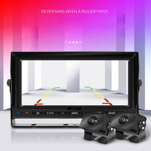 Digital Wireless Rear View Record DVR 7" 1080P HD Split Monitor+2Pcs Camera Kit