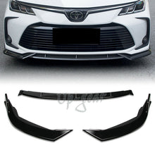 For 19-20 Toyota Corolla Painted Black Front Body Kit Bumper Spoiler Lip 3PCS
