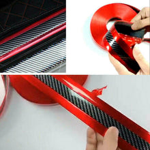 Car Carbon Fiber Rubber Bumper Sticker DIY Door Sill Edge Guard Accessories