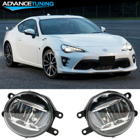 Universal Toyota Cars OE Style Bumper Fog Lights Lamps Kit Clear Lens