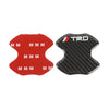 4PCS TRD Carbon Fiber Anti Scratch Badge Door Handle Bowl Cover Trim