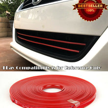 Red TPE Rubber Overlay Trim Cover For Mercedes Smart Upper Lower Grille Air Dam