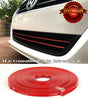 Red TPE Rubber Overlay Trim Cover For Mercedes Smart Upper Lower Grille Air Dam